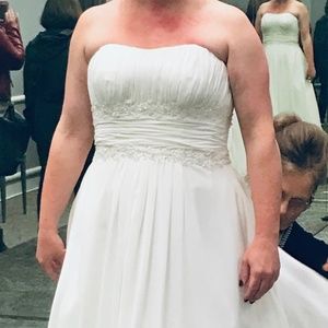 Beautiful strapless empire waist wedding dress